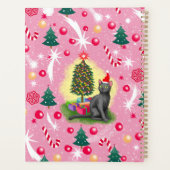 Rosa Weihnachtskatze Planer (Rückseite)