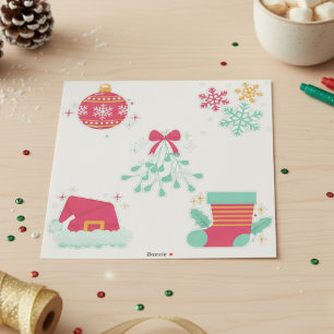 Rosa Weihnachtskleber Aufkleber