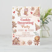 Rosa Weihnachtskochtopf Dekorieren Party Einladung (Stehend Vorderseite)