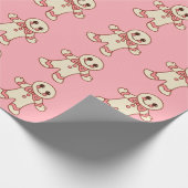 Rosa Weihnachtskochtopf Geschenkpapier (Ecke)