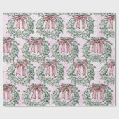 Rosa Weihnachtskraut Geschenkpapier (Flach)