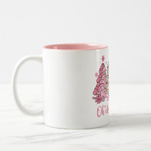 Rosa Weihnachtskuchen Tasse Oh Weihnachtsbaum