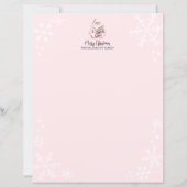 Rosa Weihnachtsmann Frohe Weihnachten Papier (Vorderseite)