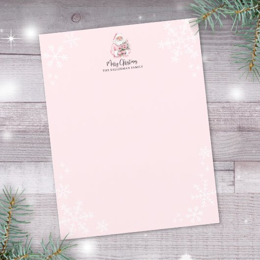 Rosa Weihnachtsmann Frohe Weihnachten Poster