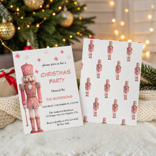 Rosa Weihnachtsmann-Kostüm-Weihnachtsfeier Einladung