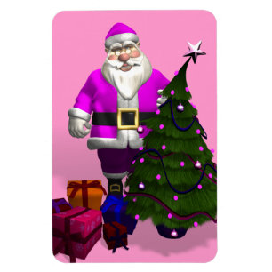 Rosa Weihnachtsmann Magnet