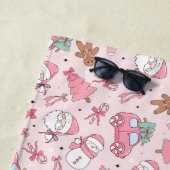 Rosa Weihnachtsmann Weihnachten Strandtuch (Beispiel)