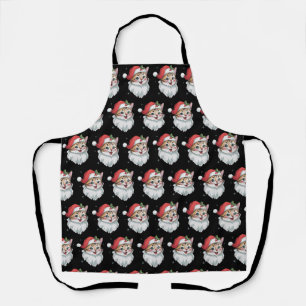 Rosa Weihnachtsmannmütze Retro Süße Katze Weihnach Schürze