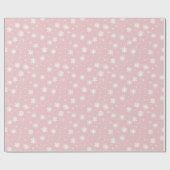 Rosa Weihnachtsmuster Geschenkpapier (Flach)