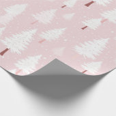 Rosa Weihnachtsmuster Geschenkpapier (Ecke)
