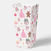 Rosa Weihnachtsmuster Geschenkschachtel (Vorderseite)