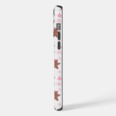 Rosa Weihnachtsmuster iPhone Hülle (Linke Seite)