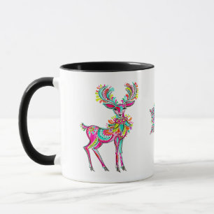 Rosa Weihnachtsrentier Gay Regenbogen Ästhetik Tasse