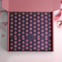 Rosa Weihnachtsschmuck auf Lila modernen Urlaub Seidenpapier