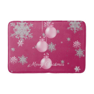 Rosa Weihnachtsschmuck Bath Mat Badematte