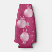 Rosa Weihnachtsschmuck Flasche Cooler Flaschenkühler (Vorderseite)