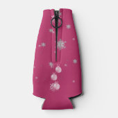 Rosa Weihnachtsschmuck Flasche Cooler Flaschenkühler (Rückseite)
