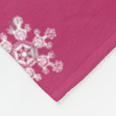 Rosa Weihnachtsschmuck Fleece Blanket (Ecke)