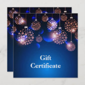 Rosa Weihnachtsschmuck - Geschenkgutschein (Vorne/Hinten)