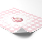 Rosa Weihnachtsschmuck Green Gingham Holiday Poster (Ecke)