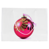 Rosa Weihnachtsschmuck Große Geschenktasche Geschenktüte (Rückseite)