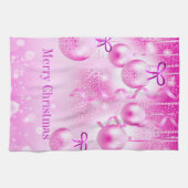 Rosa Weihnachtsschmuck Küchentücher (Horizontal)