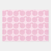 Rosa Weihnachtsschmuck Muster Trio Holiday Geschenkpapier Set (Vorderseite 3)