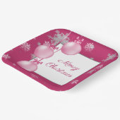 Rosa Weihnachtsschmuck Papierplatte Pappteller (Gewinkelt)