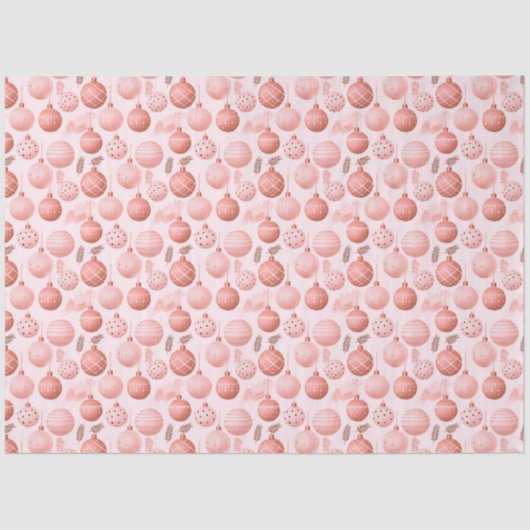 Rosa Weihnachtsschmuck Pine Blätter Weihnachten Seidenpapier (Vorderseite)