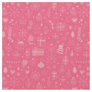 Rosa Weihnachtsschmuck Schneeflocke präsentieren Stoff