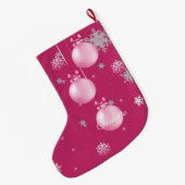 Rosa Weihnachtsschmuck Strumpf Großer Weihnachtsstrumpf (Rückseite (Hängend))