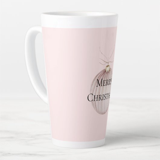 Rosa Weihnachtsschmuck Tasse (Linke Ecke)