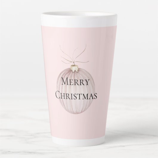 Rosa Weihnachtsschmuck Tasse (Vorderseite)