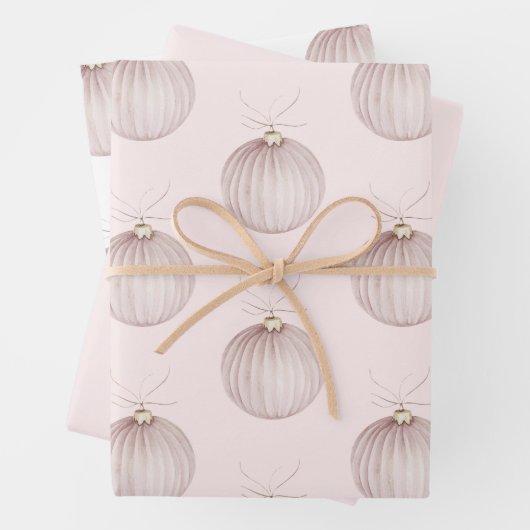 Rosa Weihnachtsschmuck Tasse Geschenkpapier Set (Beispiel)