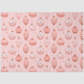 Rosa Weihnachtsschmuck und Sterne Weihnachten Seidenpapier (Vorderseite)