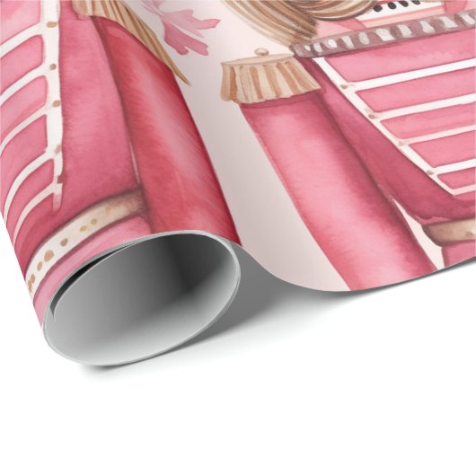 Rosa Weihnachtsschnaps Geschenkpapier (Rolleneckpunkt)