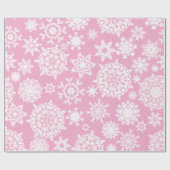 Rosa Weihnachtsschneeflocke-Muster-Packpapier Geschenkpapier (Flach)