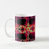 Rosa Weihnachtsschneeflocken Kaffeetasse (Links)