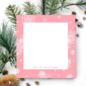 Rosa Weihnachtsschneeflocken Notepad Notizblock