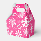 Rosa Weihnachtsschneeflocken Personalisiert Kids P Geschenkschachtel (Rückseite)