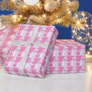 Rosa Weihnachtsschneemann Weihnachtsverpackung Geschenkpapier