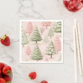 Rosa Weihnachtsservietten Serviette (Beispiel)
