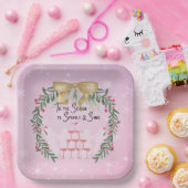 Rosa Weihnachtssparkle und Shine Pappteller (Party)