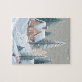 Rosa Weihnachtsstadt Puzzle (Horizontal)