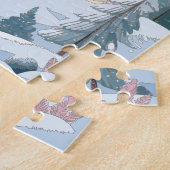 Rosa Weihnachtsstadt Puzzle (Seite)