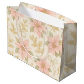 Rosa Weihnachtsstern-Geschenktüte Große Geschenktüte (Rückseite Schrägansicht)
