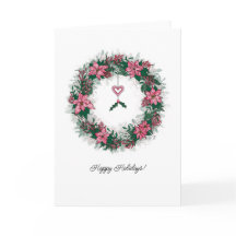 Rosa Weihnachtsstern-Weihnachtskranz