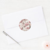Rosa Weihnachtssticker Runder Aufkleber (Umschlag)