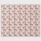 Rosa Weihnachtsstrumpf-Verpackungspapier Geschenkpapier (Flach)