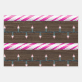 Rosa Weihnachtsszenen Geschenkpapier Set (Vorderseite 2)